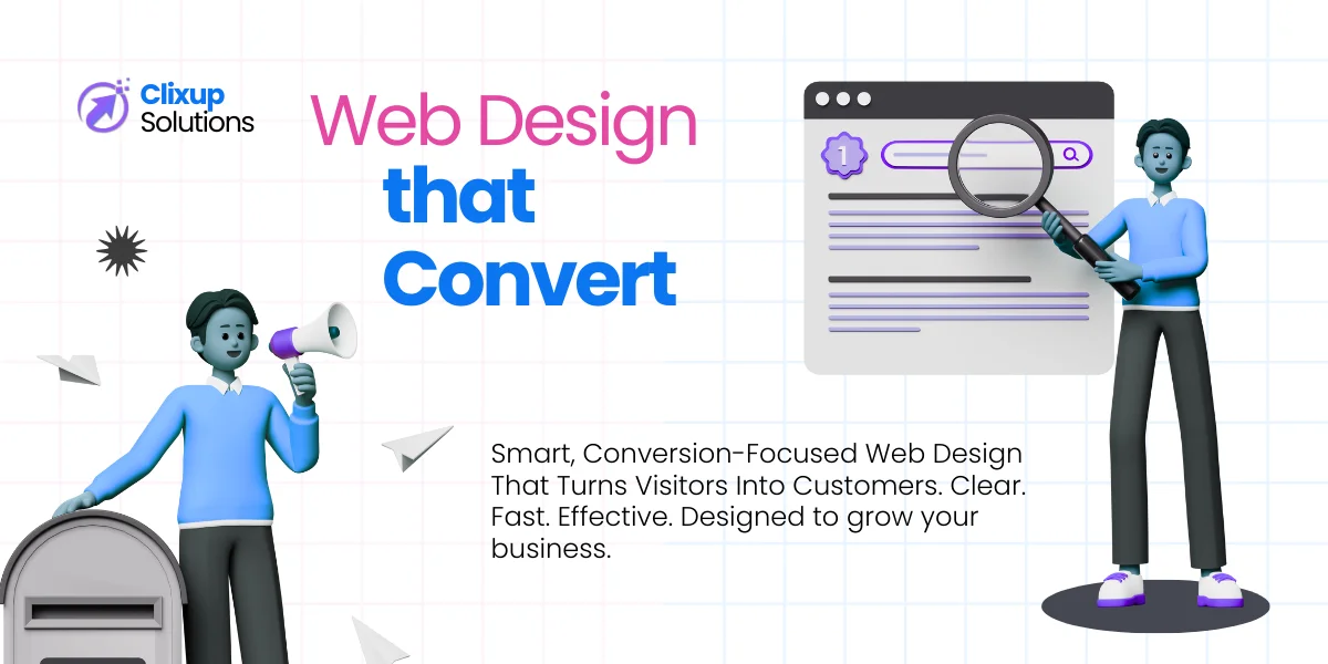 A modern website design by ClixUp